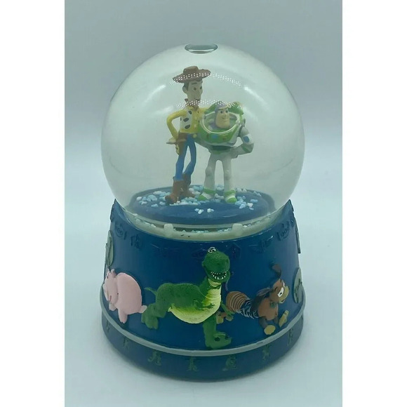 Rare Disney Pixar Toy Story Woody And Buzz Musical Snow Globe Tested Works 6” - Picture 1 of 7